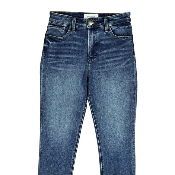 Evereve The Ever Straight Leg Cropped Denim Jeans in Composed Blue Size 26 NEW - Picture 4 of 13
